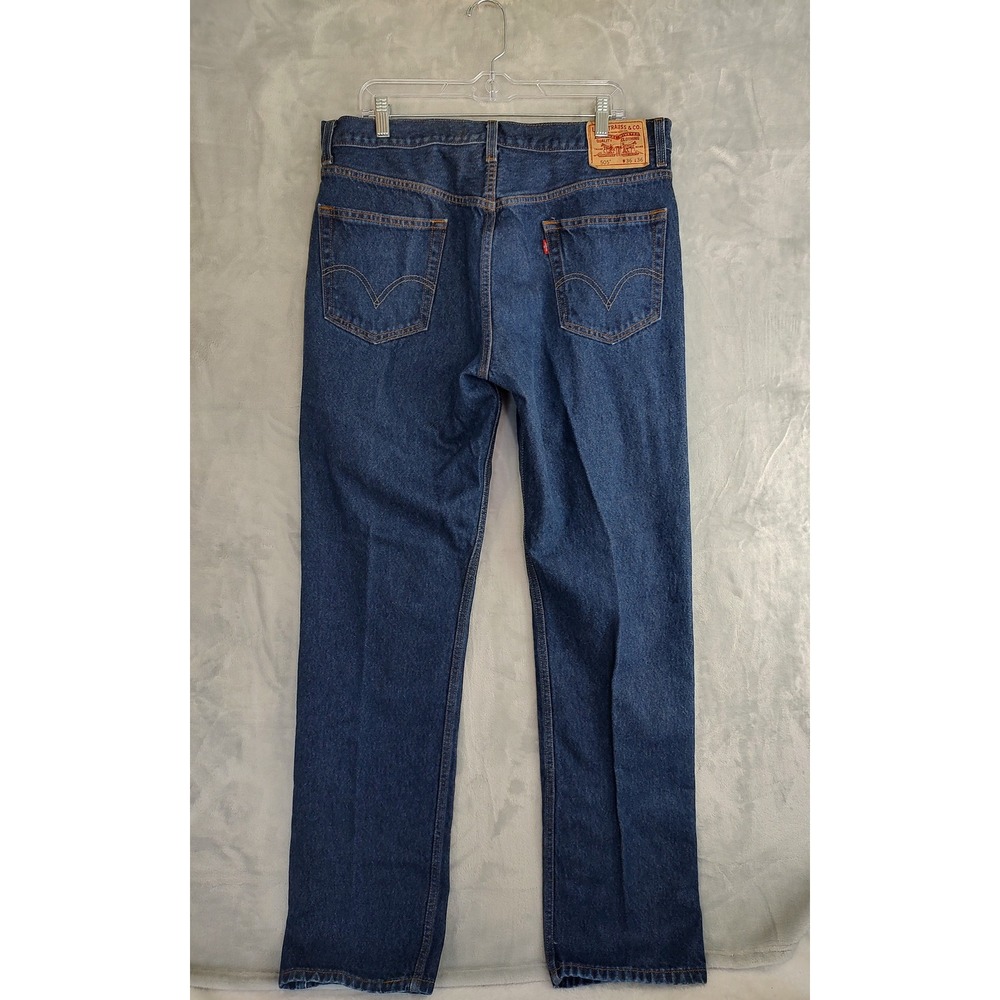 Levi's 505 Regular Fit Men's‎ Jeans W36 L36 Dark Wash Denim Classic